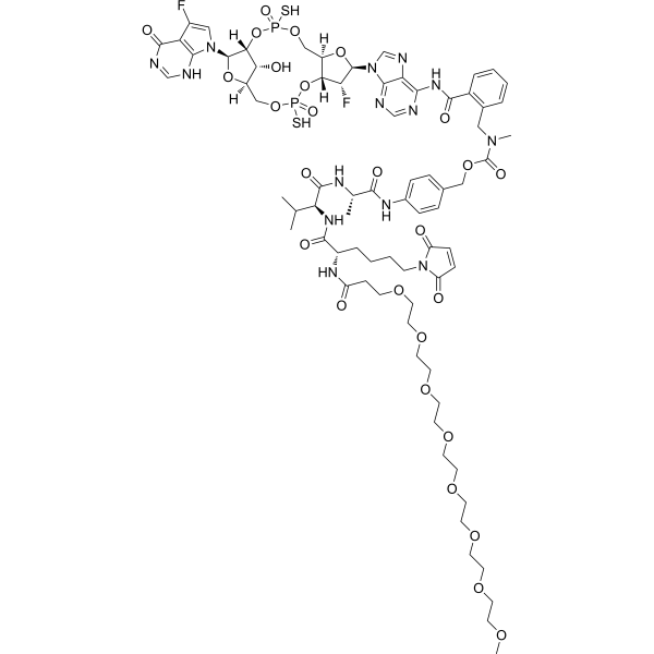 m-PEG8-Lys(Mal)-Val-Ala-PAB-Ph-CO-Dazostinag 2553413-13-9